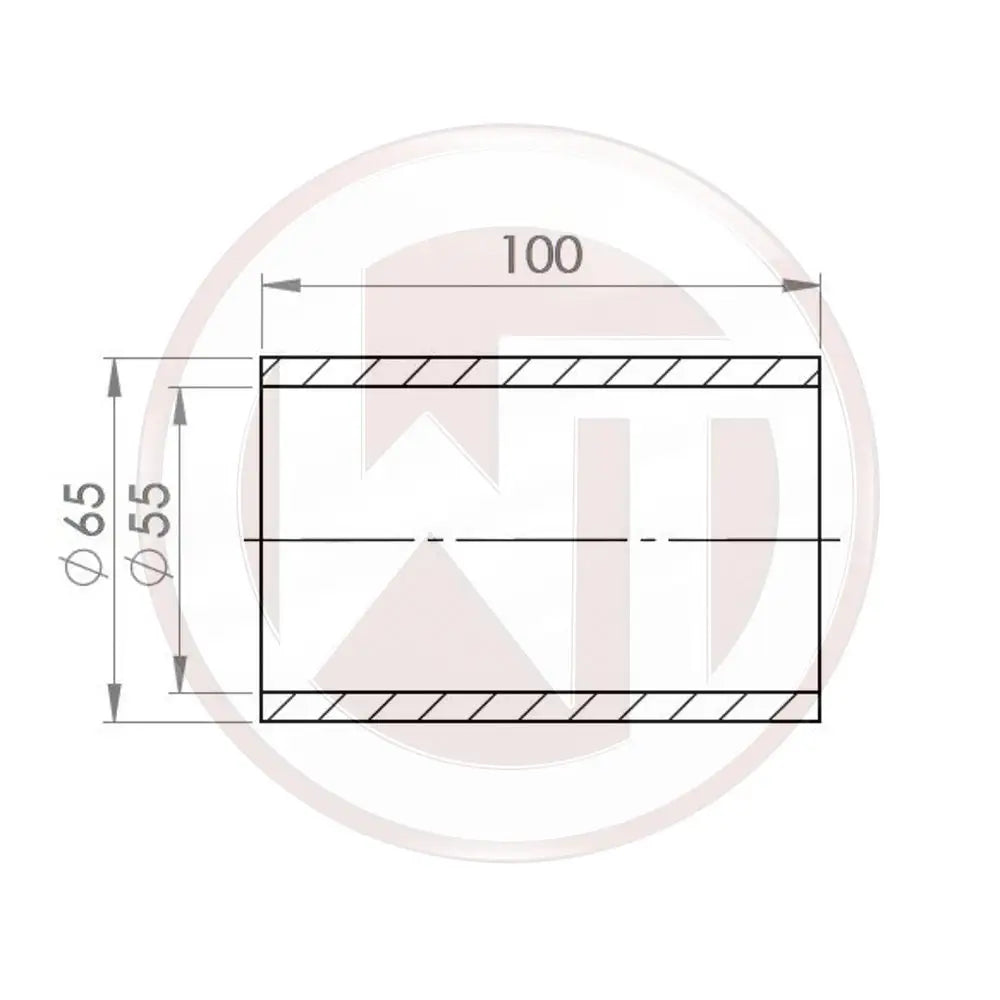 Wagner 55mm Silikonverbinder gerade schwarz - 1004163