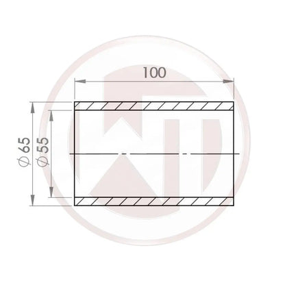 Wagner 55mm Silikonverbinder gerade schwarz - 1004163