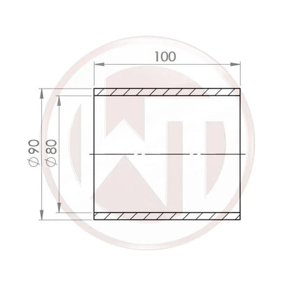Wagner 80mm Silikonverbinder gerade schwarz - 1004166