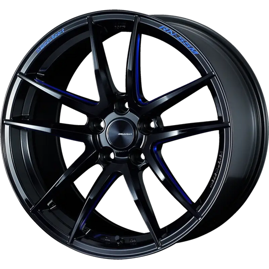 WEDS SPORT | Design: RN-55M | Grösse: 8.5x18 | ET: 45 | Lochkreis: 5x114.3 | Farbe: black machined blue