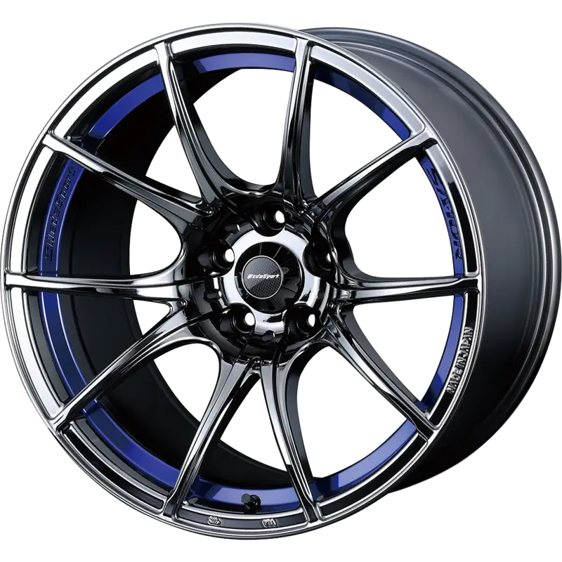 WEDS SPORT | Design: SA-10R | Gr?sse: 7.5x18 | ET: 35 | Lochkreis: 5x114.3 | Farbe: blue light chrome