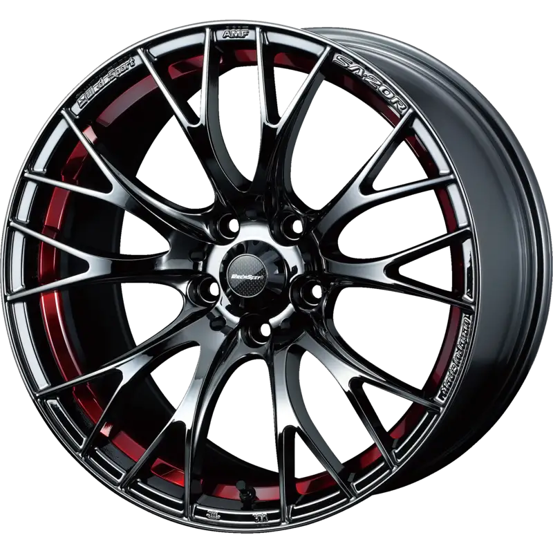 WEDS SPORT | Design: SA-20R | Gr?sse: 8.5x18 | ET: 45 | Lochkreis: 5x100 | Farbe: red light chrome