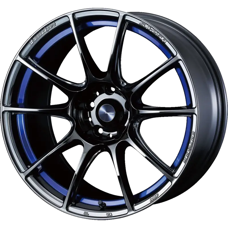 WEDS SPORT | Design: SA-25R | Gr?sse: 7.0x17 | ET: 50 | Lochkreis: 4x100 | Farbe: blue light chrome II