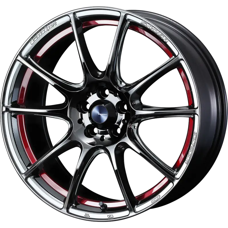 WEDS SPORT | Design: SA-25R | Gr?sse: 8.5x18 | ET: 45 | Lochkreis: 5x100 | Farbe: red light chrome