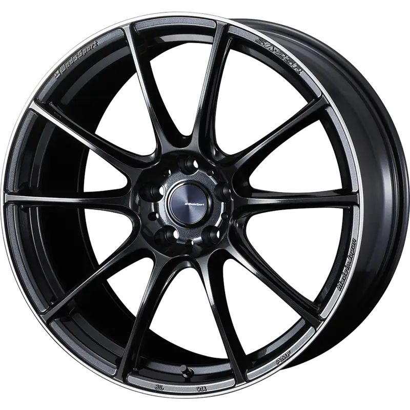 WEDS SPORT | Design: SA-25R | Gr?sse: 8.5x20 | ET: 38 | Lochkreis: 5x114.3 | Farbe: metal black polished edge