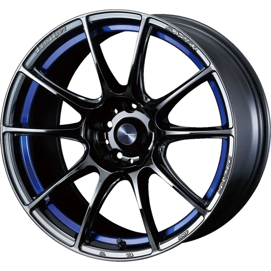 WEDS SPORT | Design: SA-25R | Gr?sse: 9.5x18 | ET: 12 | Lochkreis: 5x114.3 | Farbe: blue light chrome II