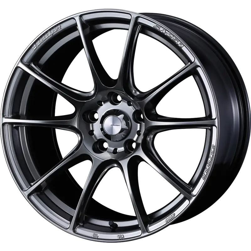 WEDS SPORT | Design: SA-25R | Gr?sse: 9.5x20 | ET: 38 | Lochkreis: 5x114.3 | Farbe: platinum silver black