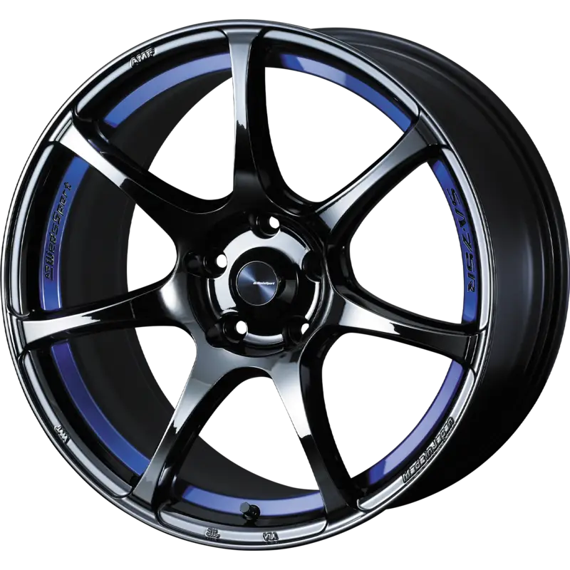 WEDS SPORT | Design: SA-75R | Gr?sse: 8.5x18 | ET: 35 | Lochkreis: 5x114.3 | Farbe: blue light chrome II